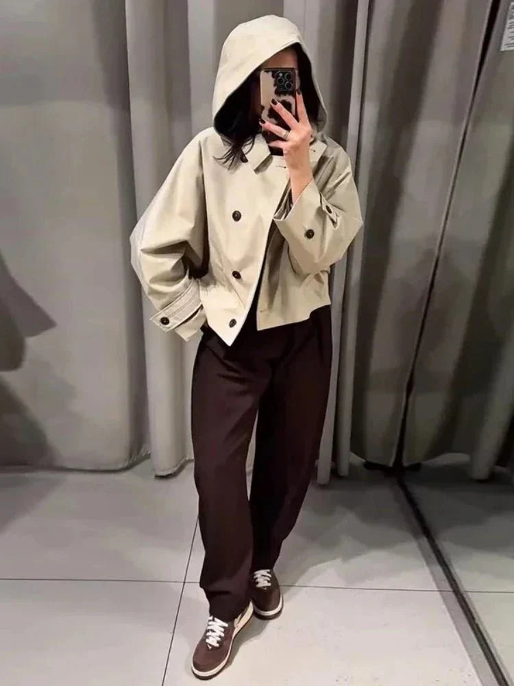 Eleanor Hooded Trench Coat