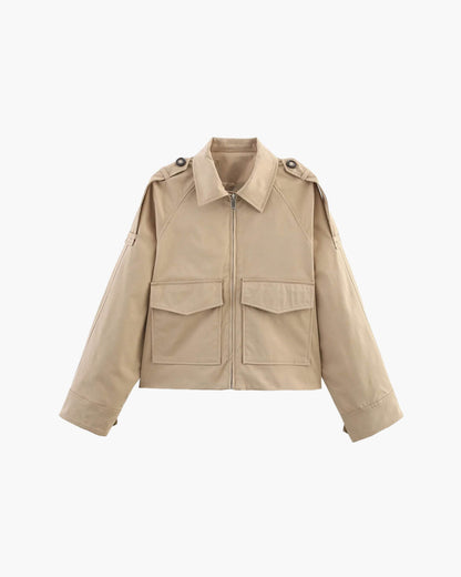 Ella Cropped Trench Jacket