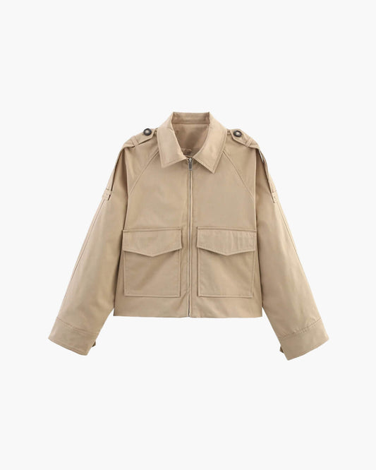 Ella Cropped Trench Jacket
