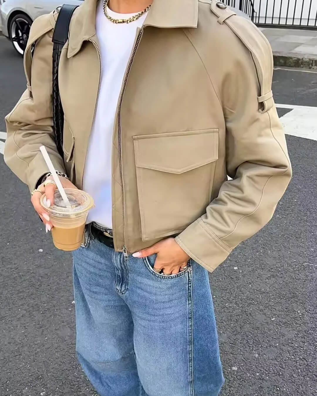 Ella Cropped Trench Jacket