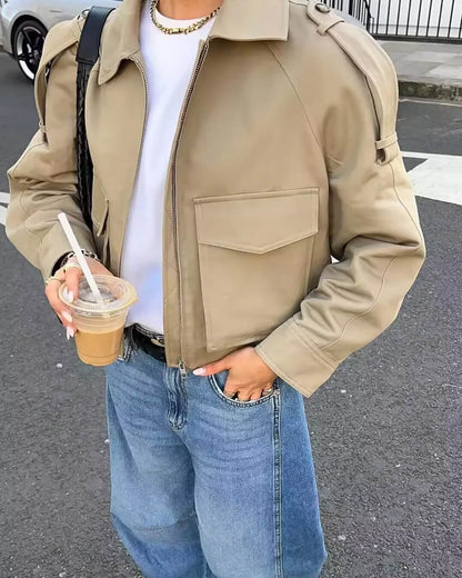 Ella Cropped Trench Jacket