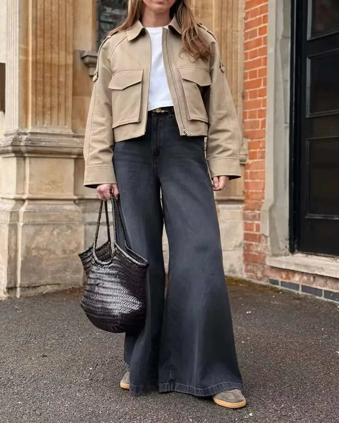 Ella Cropped Trench Jacket