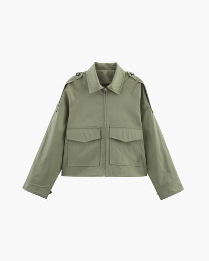 Ella Cropped Trench Jacket