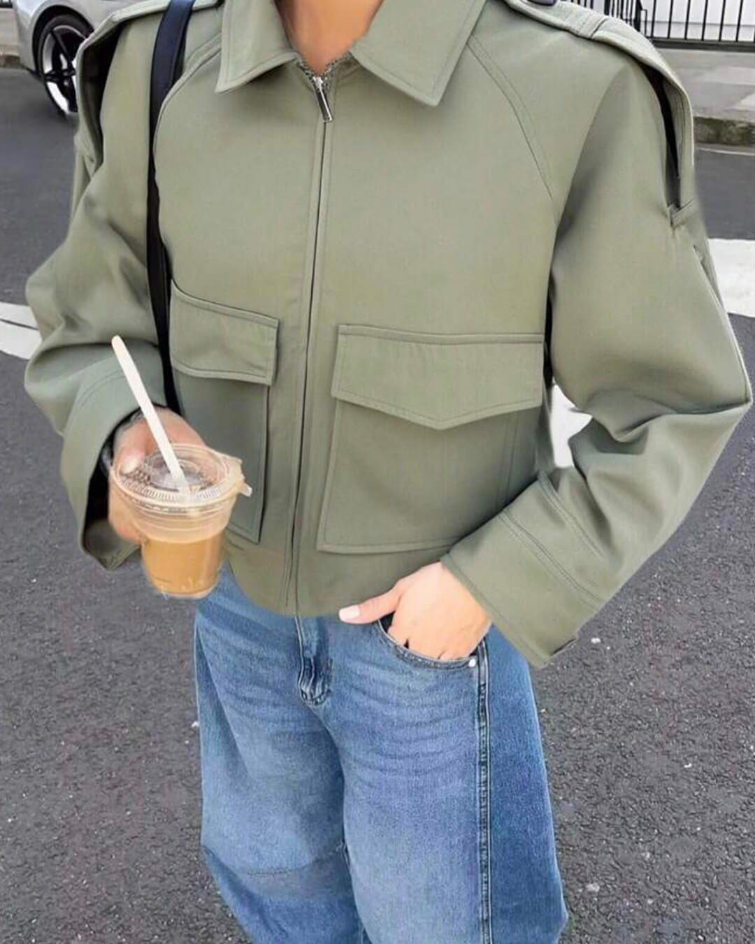 Ella Cropped Trench Jacket