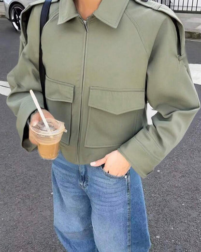 Ella Cropped Trench Jacket