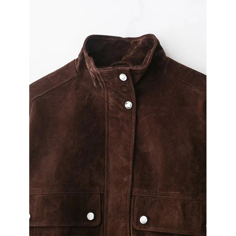 Eve Suede Bomber Jacket