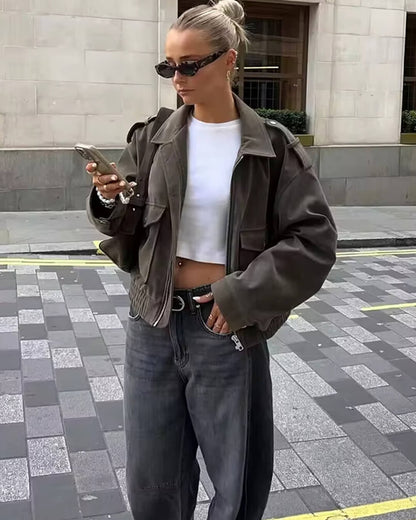 Giana Suede Pilot Jacket