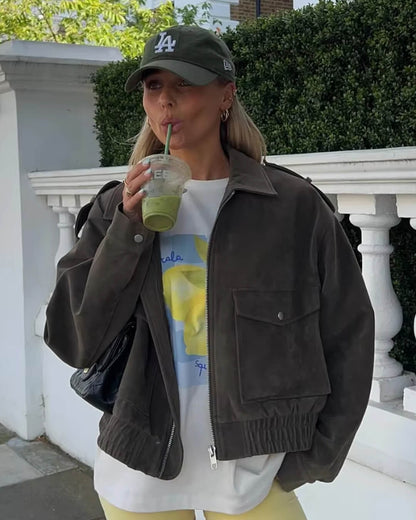 Giana Suede Pilot Jacket