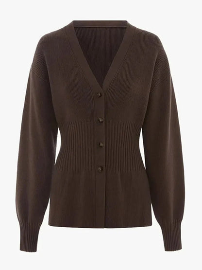 Hazel Waisted V-Neck Cardigan