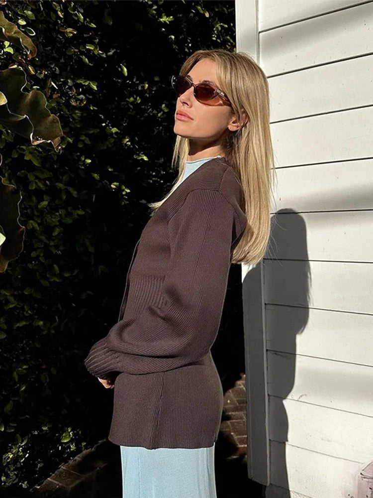 Hazel Waisted V-Neck Cardigan