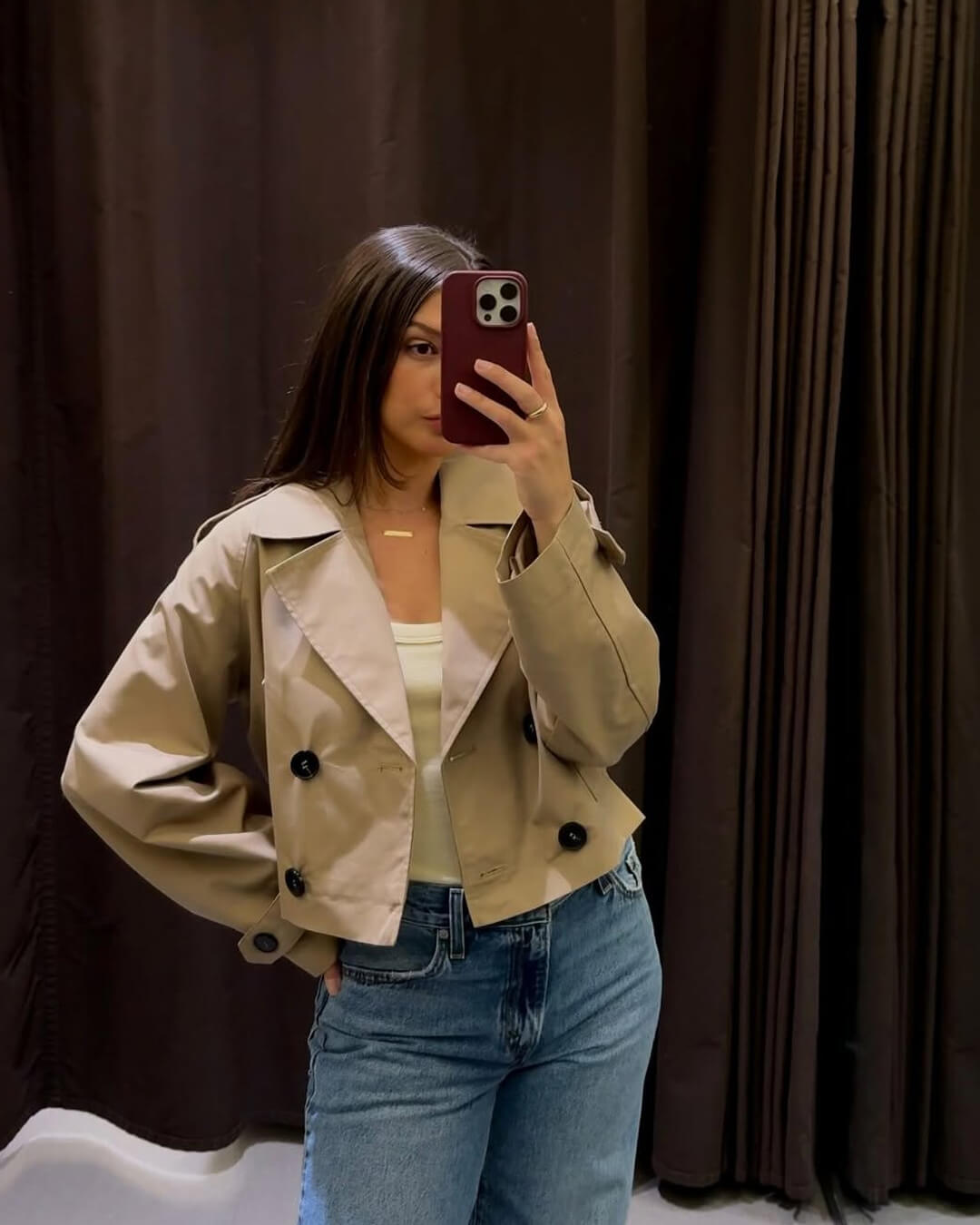 Katrina Cropped Trench Coat