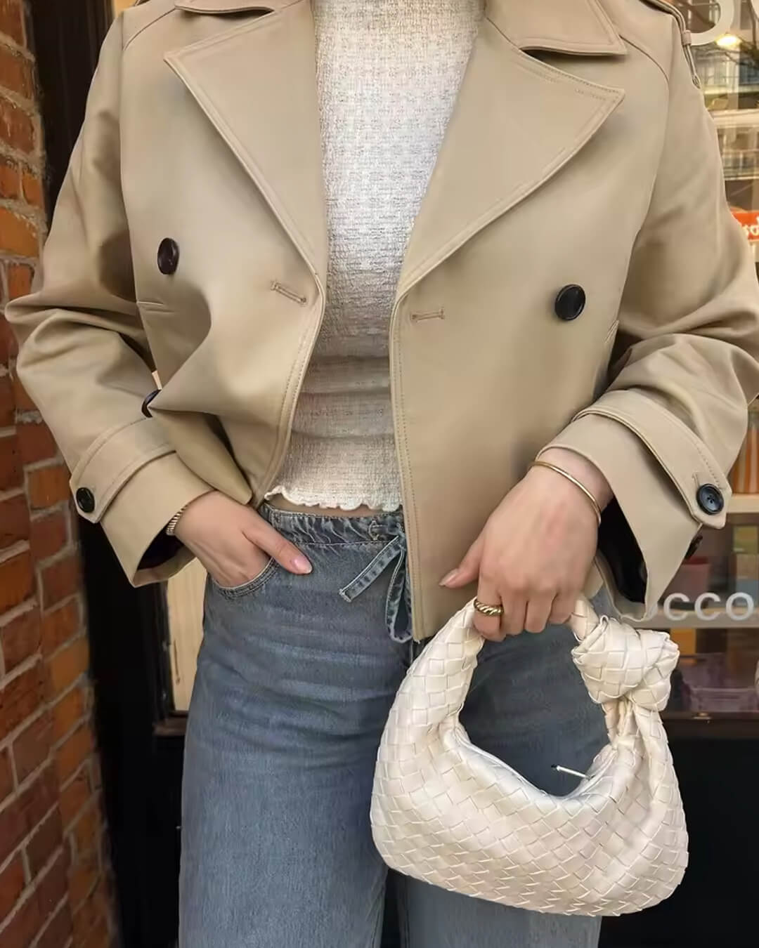 Katrina Cropped Trench Coat