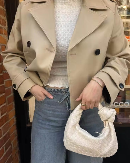 Katrina Cropped Trench Coat