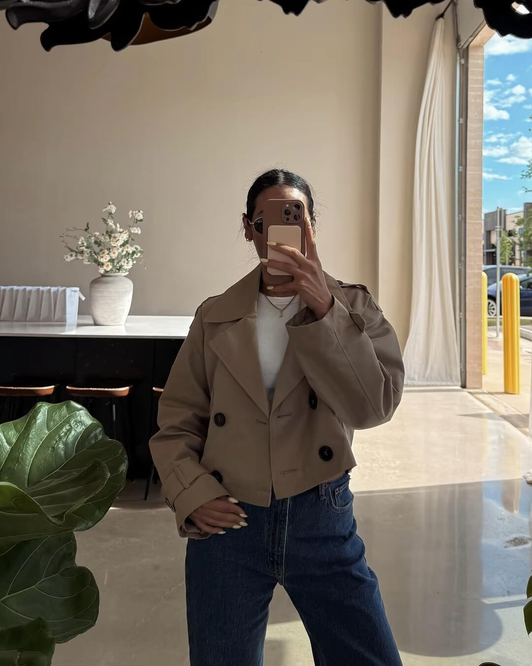 Katrina Cropped Trench Coat