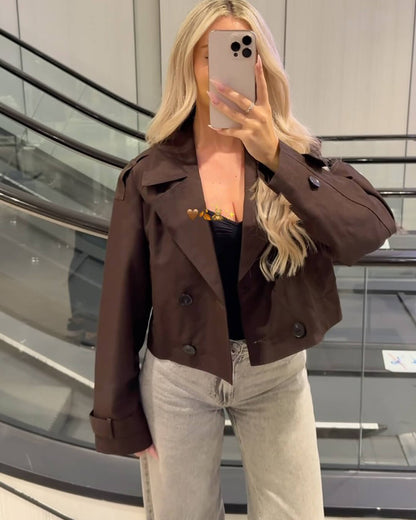 Katrina Cropped Trench Coat