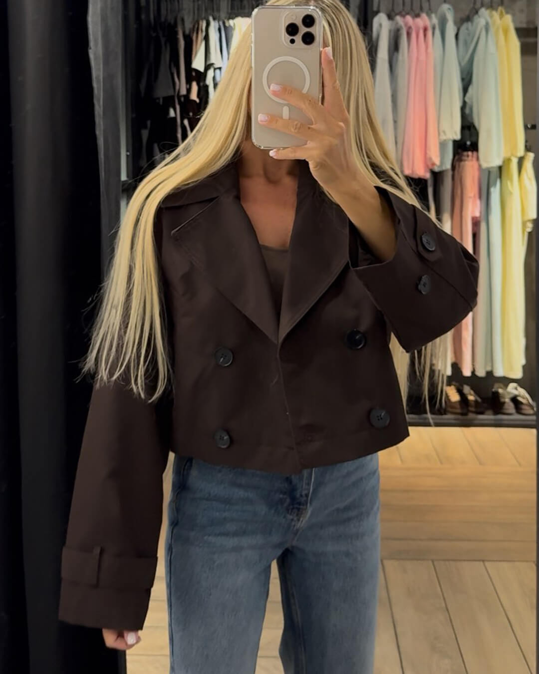 Katrina Cropped Trench Coat