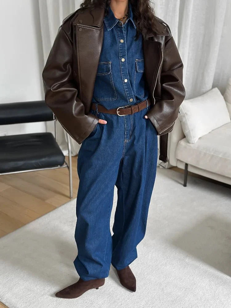 Kyla Vegan Leather Jacket