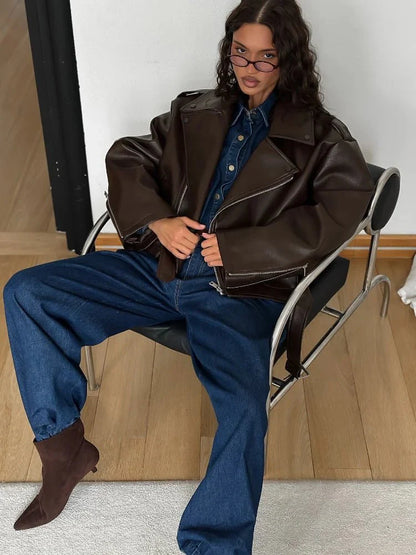 Kyla Vegan Leather Jacket