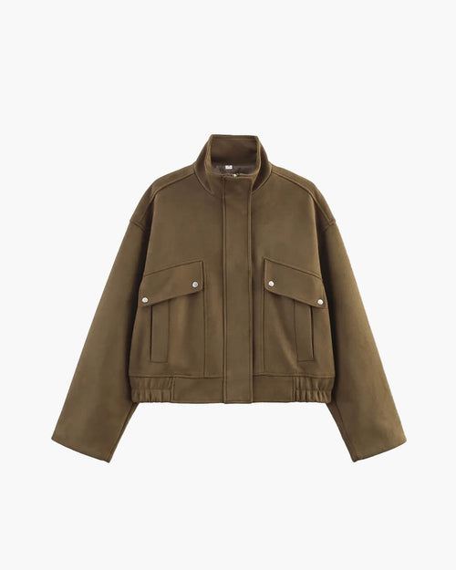 Lana Suede Bomber Jacket