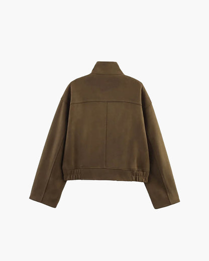 Lana Suede Bomber Jacket