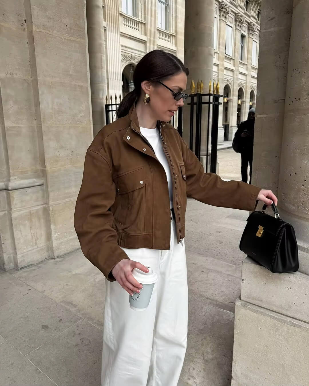 Lana Suede Bomber Jacket