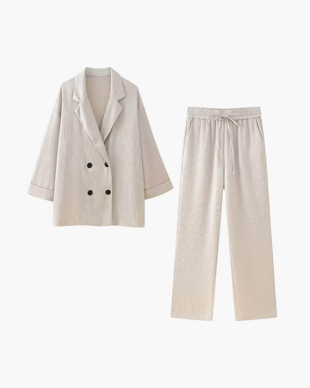 Lisa Satin Set with Jacket & Pants