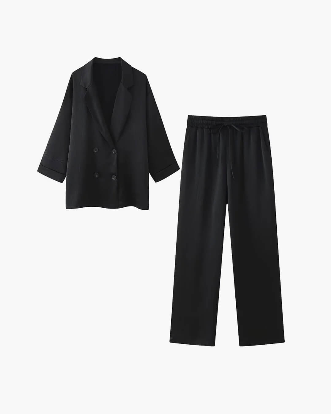 Lisa Satin Set with Jacket & Pants