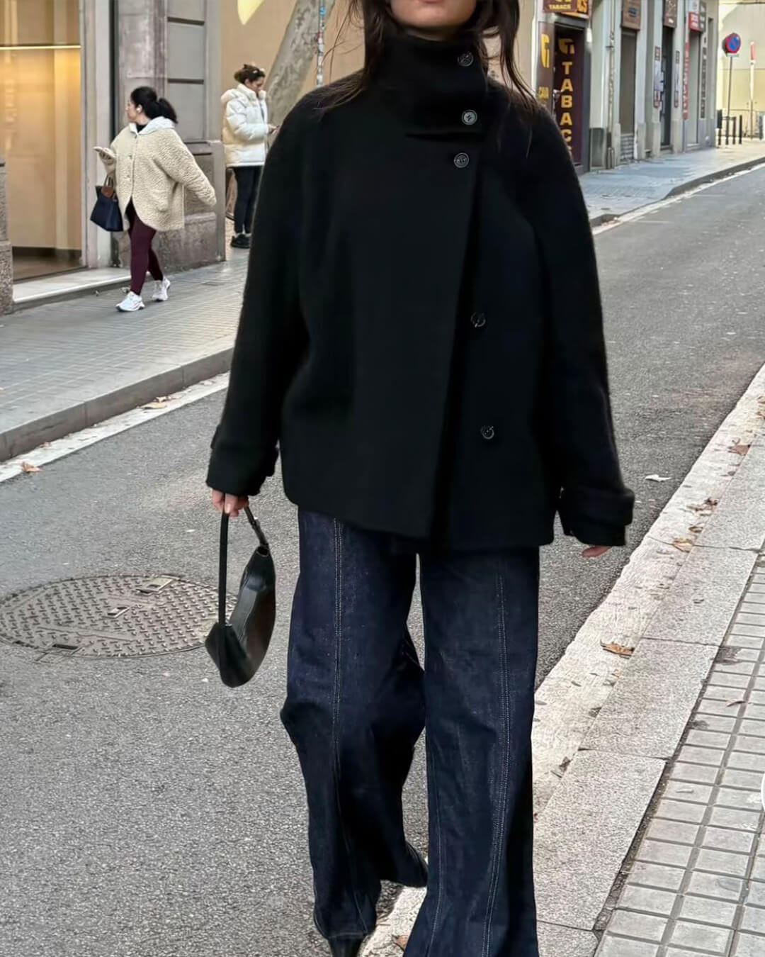 Rosalia Elegant Jacket with Stand Collar