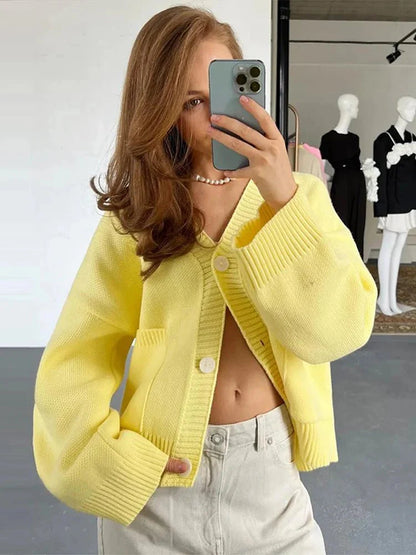 Mina Elegant V Neck Cardigan