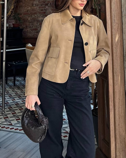 Mirlinda Suede Blazer Jacket