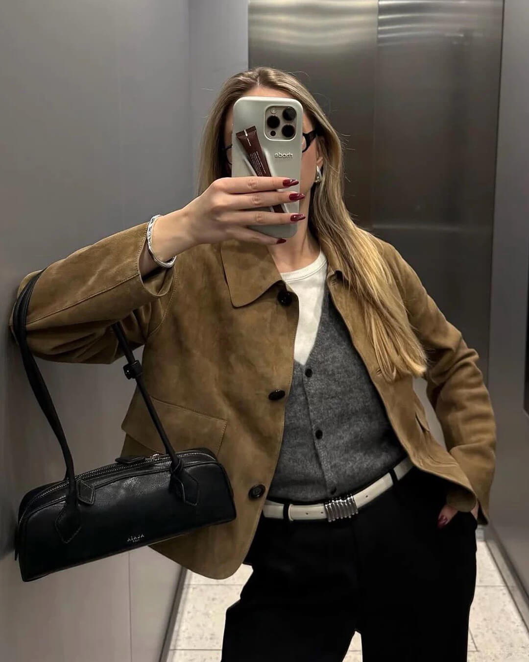 Mirlinda Suede Blazer Jacket