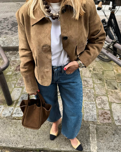 Mirlinda Suede Blazer Jacket