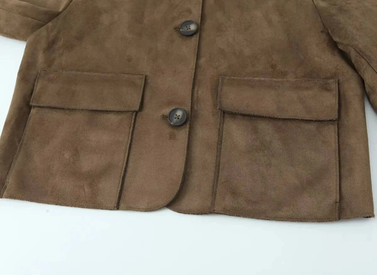 Mirlinda Suede Blazer Jacket