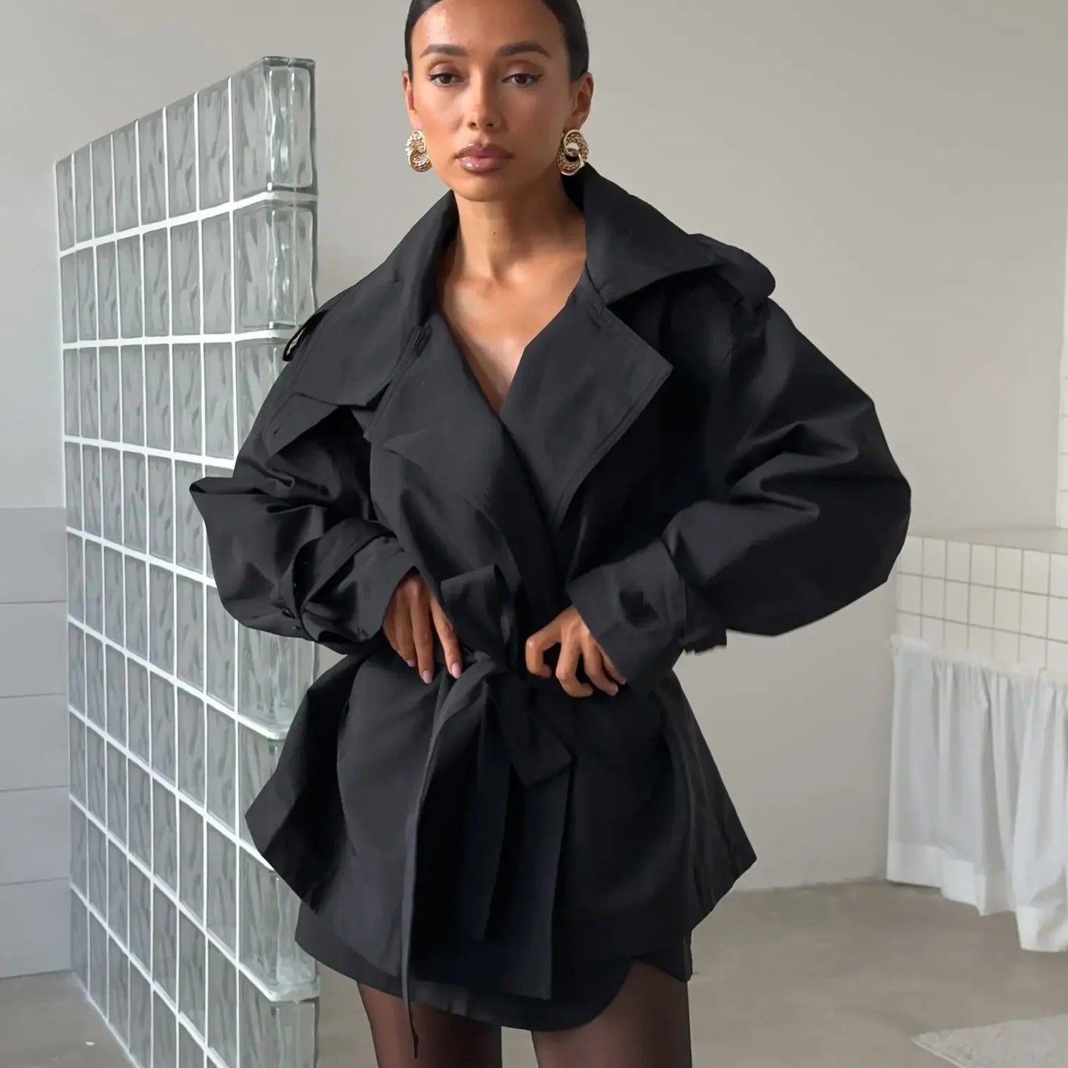 Naomi Crop Trench Coat