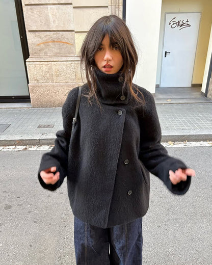 Rosalia Elegant Jacket with Stand Collar