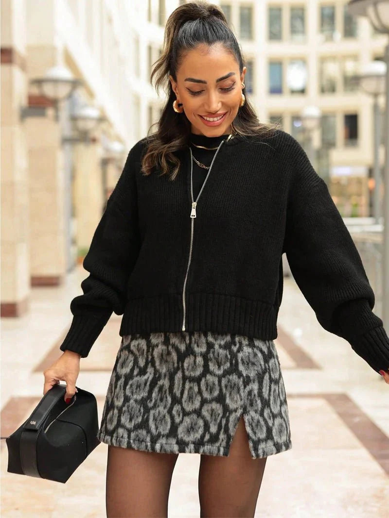 Lea Cardigan Vintage Knitted Zipper