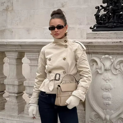 Lyss Cropped Trench Coat