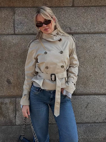 Lyss Cropped Trench Coat