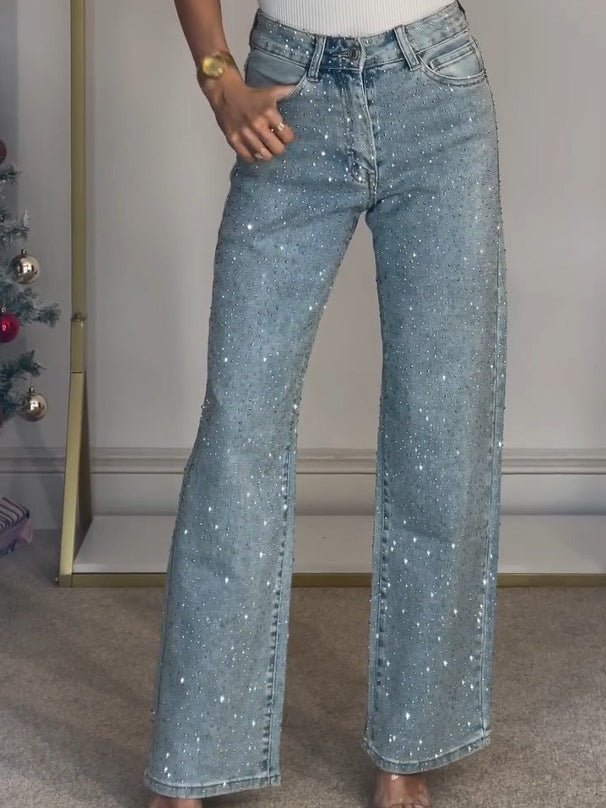 Tara High-Waist Glitter Jeans