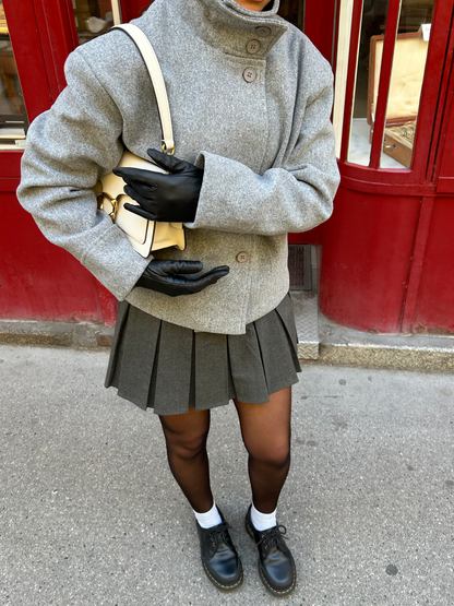 Melissa Trench Coat Jacket with Stand Collar